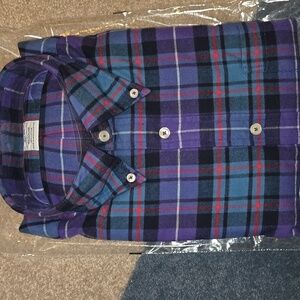 Men's Blue Plaid long sleeve Shirt Brooks Brothers new with tags size regular